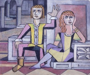 B22 3 AndriienkoNechytailo Mykhailo Young Couple in a Castle 1972